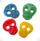 Gomas Caveiras Coloridas Super Ácidas - Fini