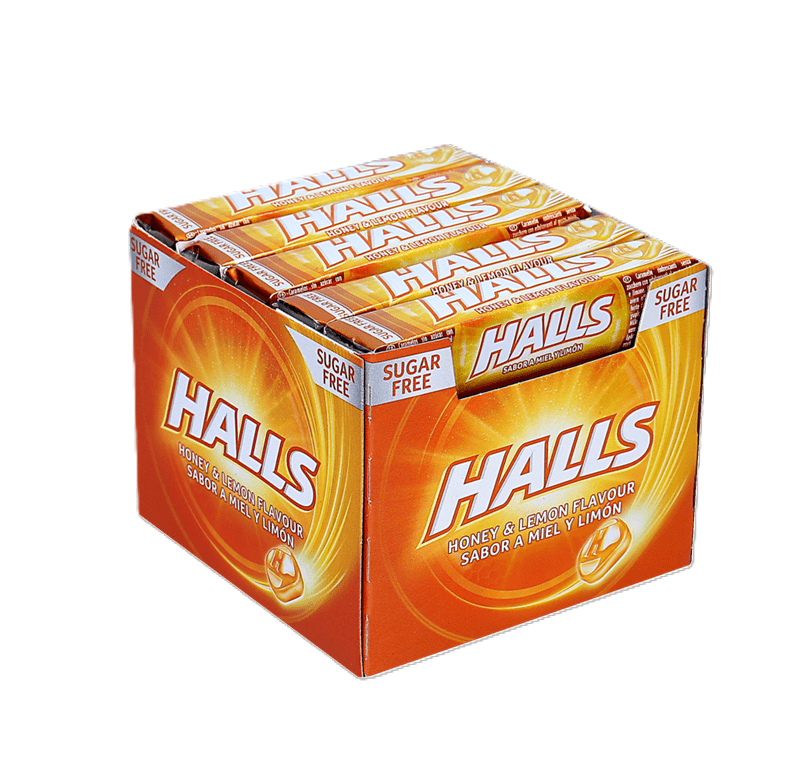 Rebuçados Halls Mel e Limão sem açúcar 20u