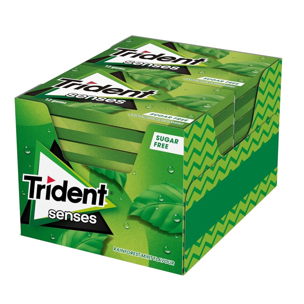 Pastilhas Trident Senses Rainforest Mint 12u