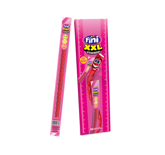 Gomas Kilométrico XXL Morango Pica Embaladas 24u - Fini