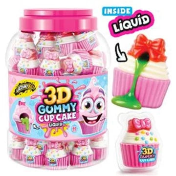 Gomas Cup Cakes Johny Bee 3D Recheio 60u