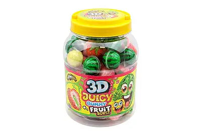 Gomas Frutas Johny Bee 3D Recheio 60u