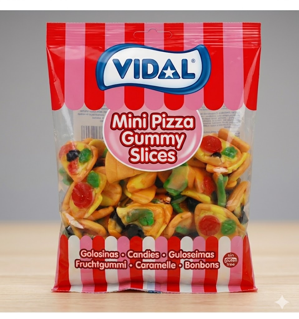Gomas Fatias Pizas Recheio 1 kg - Vidal