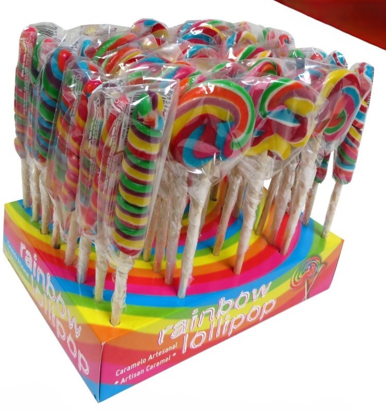 Chupas Artesanais Arco Iris Variados 45u