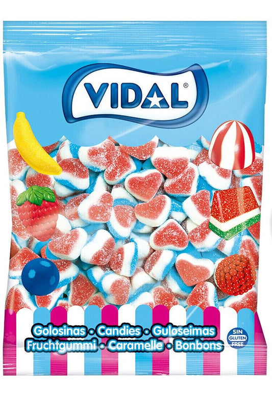 Gomas Corações Doces Tricolores açúcar 250u - Vidal