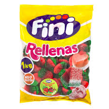 Gomas Morangos Recheio 1kg - Fini